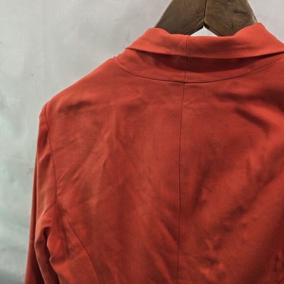 Anthropologie Blazer Womens Medium Orange Open Jacket Cartonnier Breathable - Picture 6 of 11